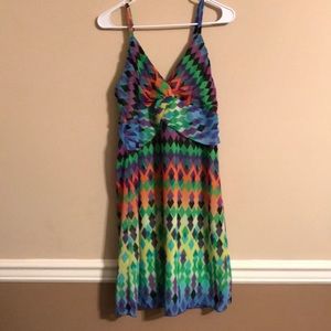 Multi-colored, strappy dress